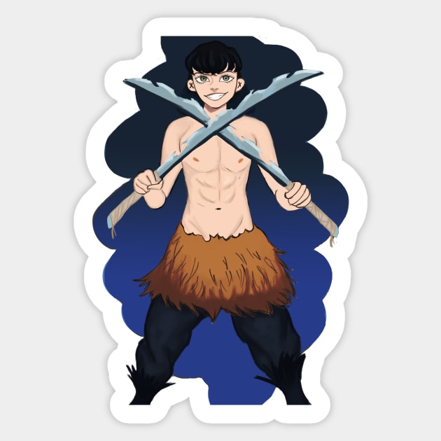 Inosuke V2 Sticker by Amandaa_arts